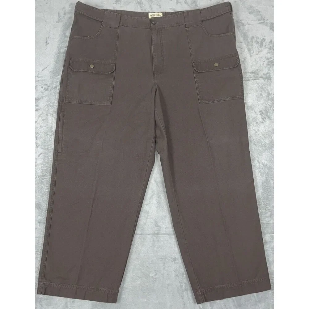 Oak Hill Heritage Collection Men's Work‎ Pants Size 50x30 Brown Cargo Utility